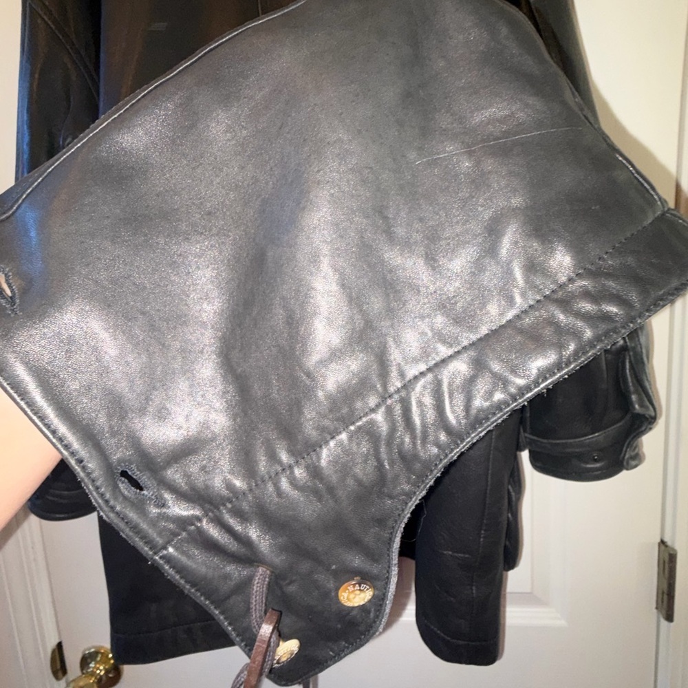 Vintage Nautica Black Leather Jacket - Picture 8 of 11